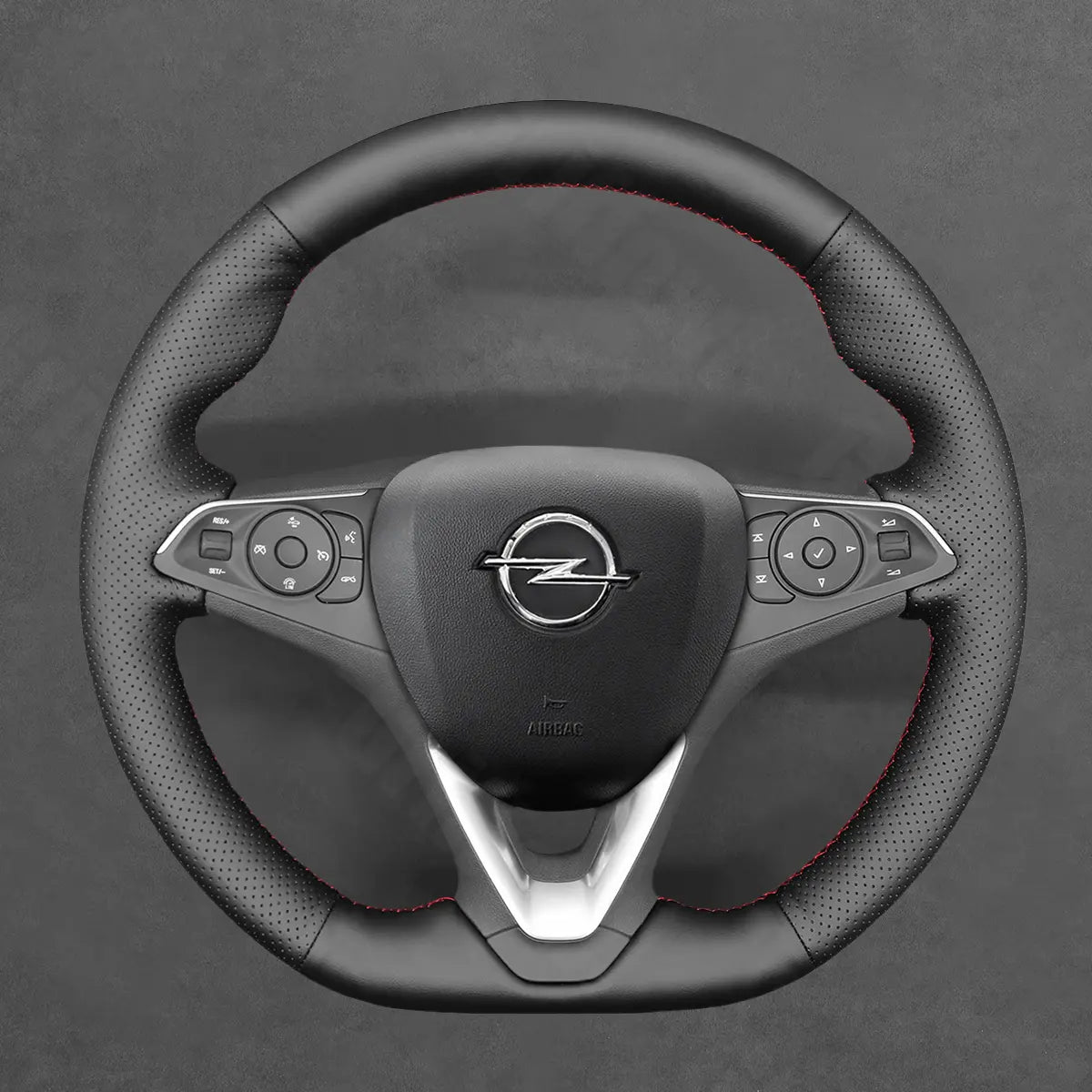 Griffowl Steering Wheel Cover for Personalized SUV Opel Grandland X Mokka 2017-2025. Hand-sewn kit for drivers seeking precision and comfort.
