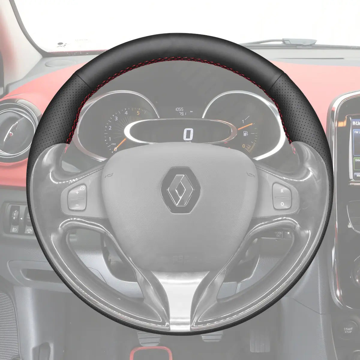 Griffowl Steering Wheel Cover for Personalized SUV Renault Captur 2013-2016. Perfect grip with our steering wheel wrap and custom interior touch.