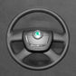 Griffowl Steering Wheel Cover for Personalized SUV Skoda Fabia Citigo Roomster Octavia Superb 2008-2013. Perfect for enthusiasts seeking refined interior mods.
