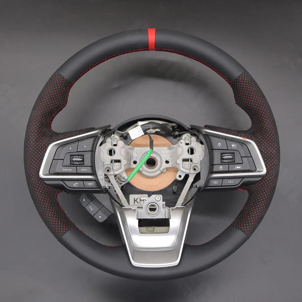 Griffowl Steering Wheel Cover for Crafted Touring Subaru Outback 2018-2025. Perfect grip with our steering wheel wrap and custom interior touch.
