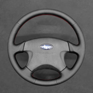 Griffowl Steering Wheel Cover for Personalized SUV Subaru Forester 2002-2004. Griffowl's interior mod with hand-sewn DIY steering wheel kit.
