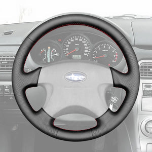 Griffowl Steering Wheel Cover for Personalized SUV Subaru Forester 2002-2004. Griffowl's interior mod with hand-sewn DIY steering wheel kit.
