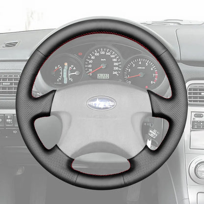 Griffowl Steering Wheel Cover for Personalized SUV Subaru Forester 2002-2004. Griffowl's interior mod with hand-sewn DIY steering wheel kit.
