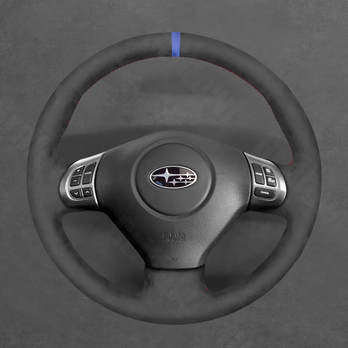 Griffowl Steering Wheel Cover for Personalized SUV Subaru Forester 2008-2013. Griffowl's interior mod with hand-sewn DIY steering wheel kit.
