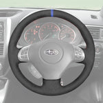 Griffowl Steering Wheel Cover for Personalized SUV Subaru Forester 2008-2013. Griffowl's interior mod with hand-sewn DIY steering wheel kit.
