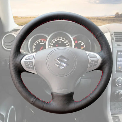 Griffowl Steering Wheel Cover for Personalized SUV Suzuki Grand Vitara 2006-2014. For refined interior upgrades using our wrap and stitch kit.