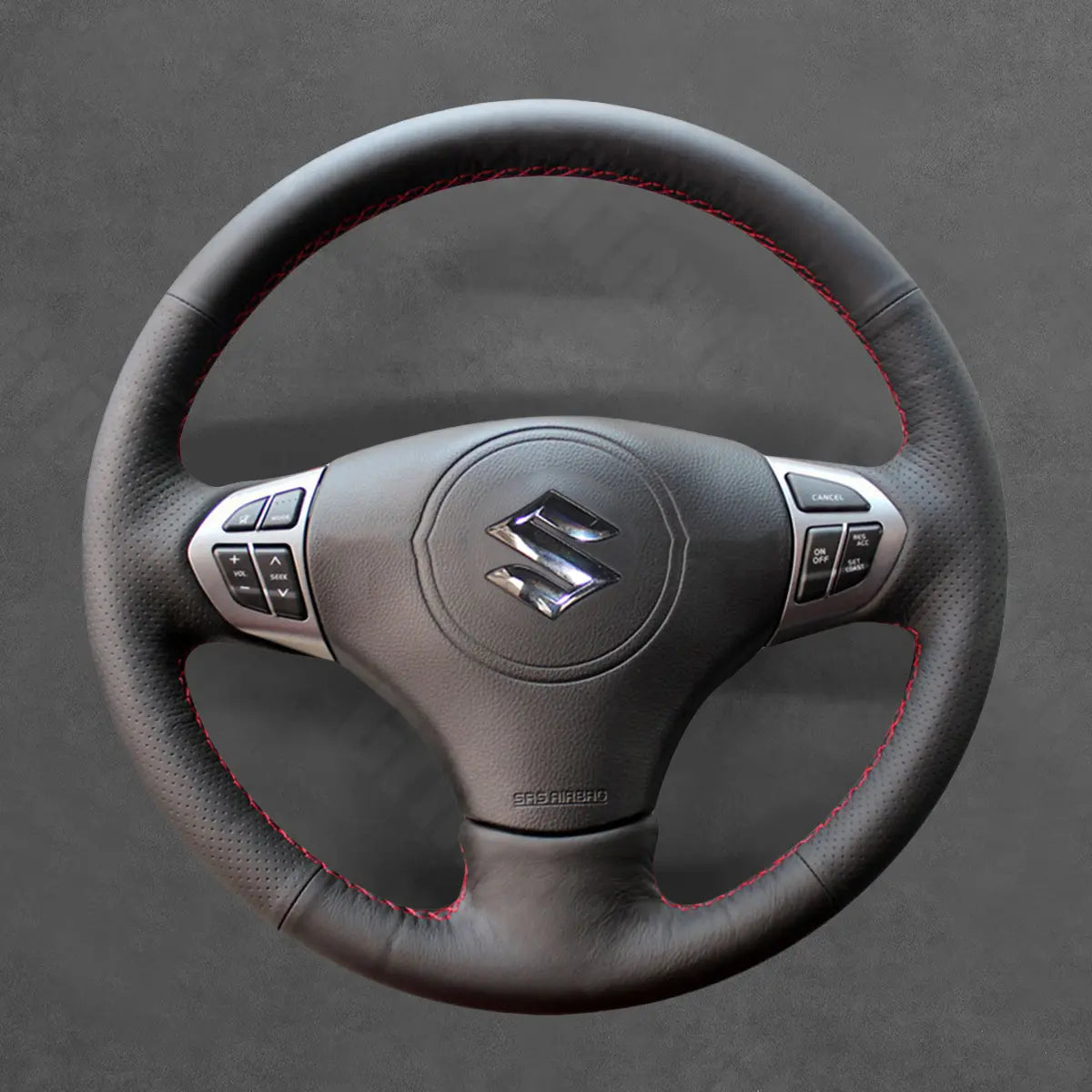 Griffowl Steering Wheel Cover for Personalized SUV Suzuki Grand Vitara 2006-2014. For refined interior upgrades using our wrap and stitch kit.