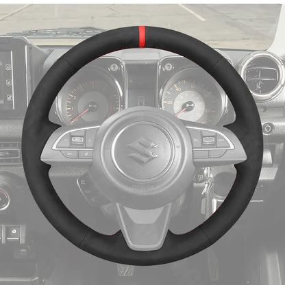 Griffowl Steering Wheel Cover for Personalized SUV Suzuki Jimny 2019-2025. Perfect grip with our steering wheel wrap and custom interior touch.