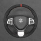 Griffowl Steering Wheel Cover for Personalized SUV Suzuki Vitara S 2016-2019. Griffowl's interior mod with hand-sewn DIY steering wheel kit.