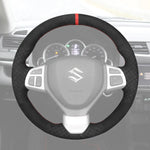 Griffowl Steering Wheel Cover for Personalized SUV Suzuki Vitara S 2016-2019. Griffowl's interior mod with hand-sewn DIY steering wheel kit.