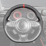 Griffowl Steering Wheel Cover for Personalized SUV Suzuki XL-7 XL7 2021-2025. Griffowl's interior mod with hand-sewn DIY steering wheel kit.