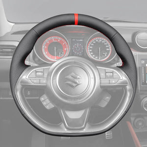 Griffowl Steering Wheel Cover for Personalized SUV Suzuki XL-7 XL7 2021-2025. Griffowl's interior mod with hand-sewn DIY steering wheel kit.