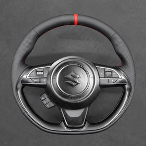 Griffowl Steering Wheel Cover for Personalized SUV Suzuki XL-7 XL7 2021-2025. Griffowl's interior mod with hand-sewn DIY steering wheel kit.