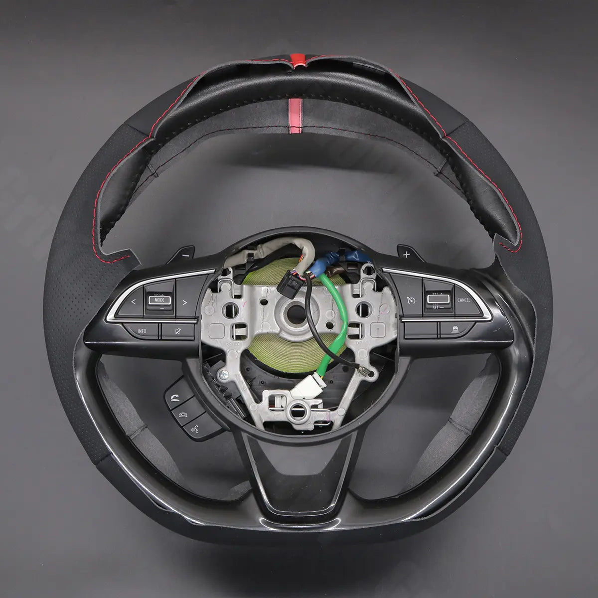 Griffowl Steering Wheel Cover for Personalized SUV Suzuki XL-7 XL7 2021-2025. Griffowl's interior mod with hand-sewn DIY steering wheel kit.