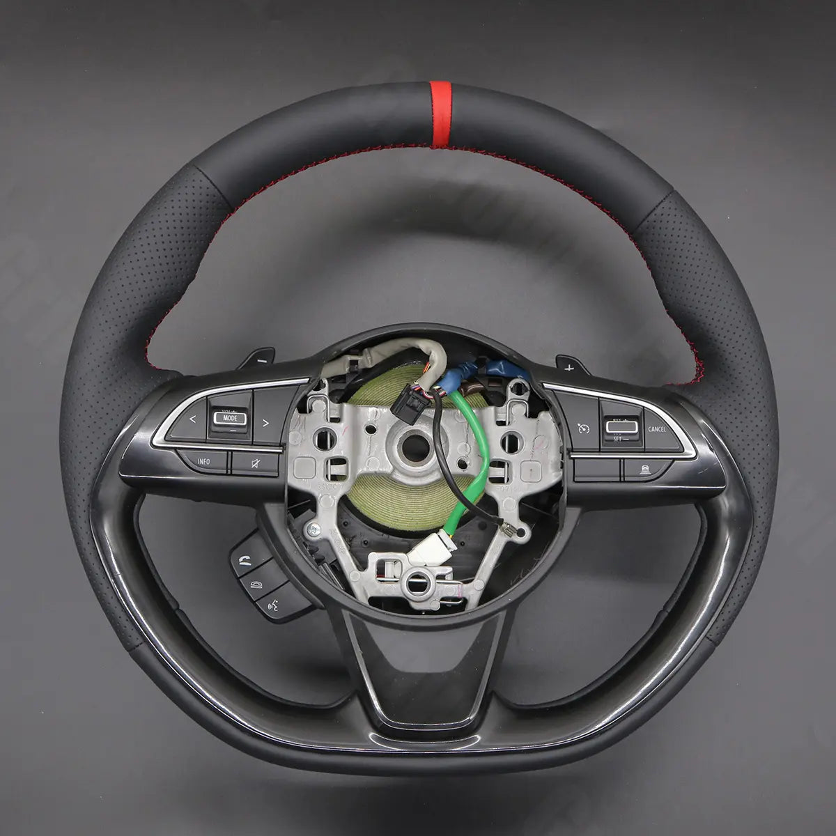 Griffowl Steering Wheel Cover for Personalized SUV Suzuki XL-7 XL7 2021-2025. Griffowl's interior mod with hand-sewn DIY steering wheel kit.