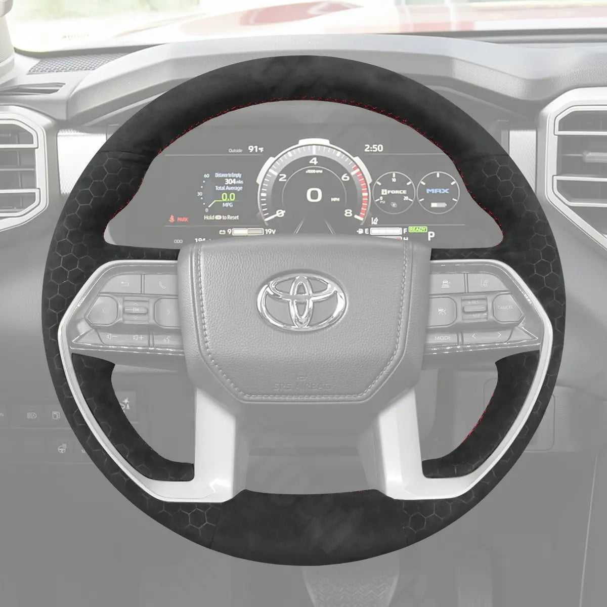 Griffowl Steering Wheel Cover for Personalized Toyota 4Runner Sequoia Tacoma Tundra 2023-2024-2025. Elevate your interior with Griffowl's wrap and stitch kit.