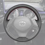 Griffowl Steering Wheel Cover for Personalized SUV Toyota C-HR CHR 2016-2024. Griffowl's interior mod with hand-sewn DIY steering wheel kit.