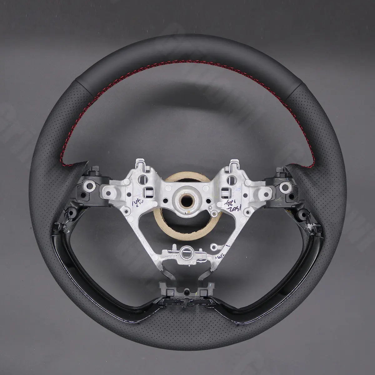 Griffowl Steering Wheel Cover for Personalized SUV Toyota C-HR CHR 2016-2024. Griffowl's interior mod with hand-sewn DIY steering wheel kit.