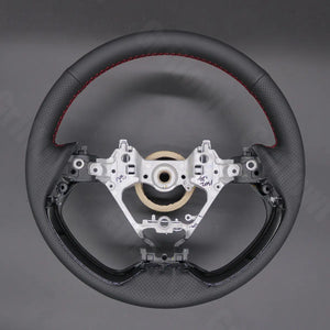 Griffowl Steering Wheel Cover for Personalized SUV Toyota C-HR CHR 2016-2024. Griffowl's interior mod with hand-sewn DIY steering wheel kit.