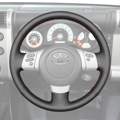 Griffowl Steering Wheel Cover for Personalized SUV Toyota FJ Cruiser 2007-2014. For refined interior upgrades using our wrap and stitch kit.