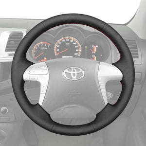 Griffowl Steering Wheel Cover for Personalized SUV Toyota Fortuner 2011 2012 2013 2014 2015. Elevate your interior with Griffowl's wrap and stitch kit.