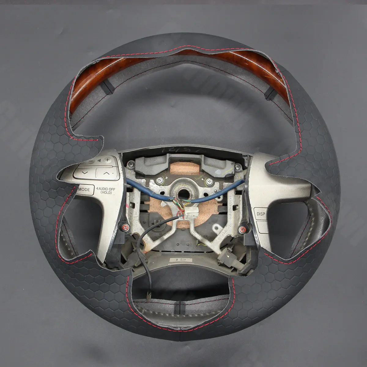 Griffowl Steering Wheel Cover for Personalized SUV Toyota Highlander 2007-2014. For refined interior upgrades using our wrap and stitch kit.