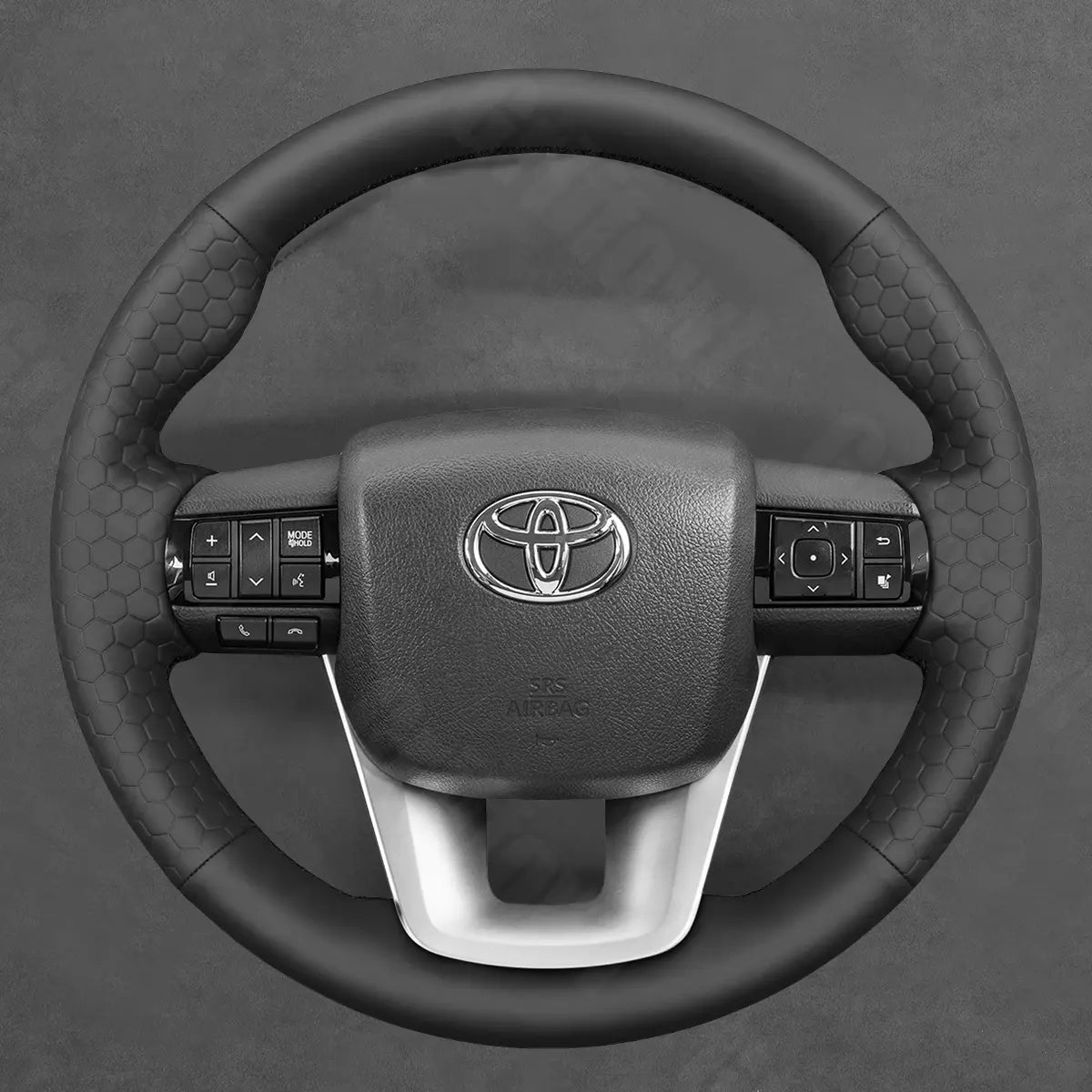 Griffowl Steering Wheel Cover for Personalized Toyota Hilux Fortuner II Land Cruiser 70 Series J76 J78 2015-2025. Turn every drive into a luxury experience.