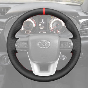 Griffowl Steering Wheel Cover for Personalized Toyota Hilux Fortuner II Land Cruiser 70 Series J76 J78 2015-2025. Turn every drive into a luxury experience.