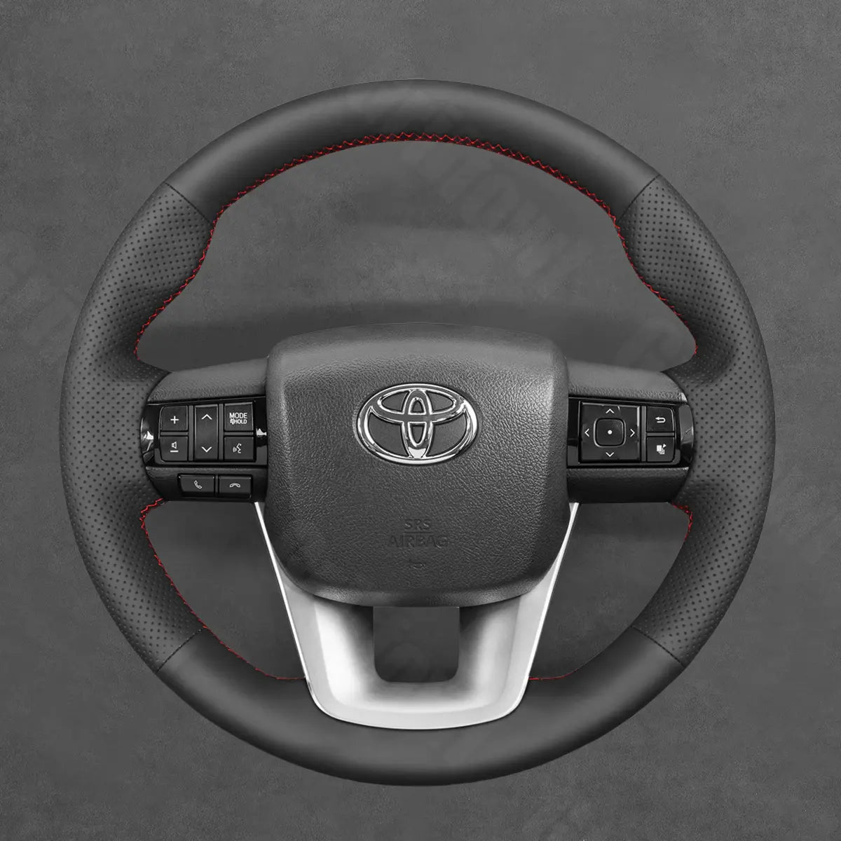 Griffowl Steering Wheel Cover for Personalized Toyota Hilux Fortuner II Land Cruiser 70 Series J76 J78 2015-2025. Turn every drive into a luxury experience.