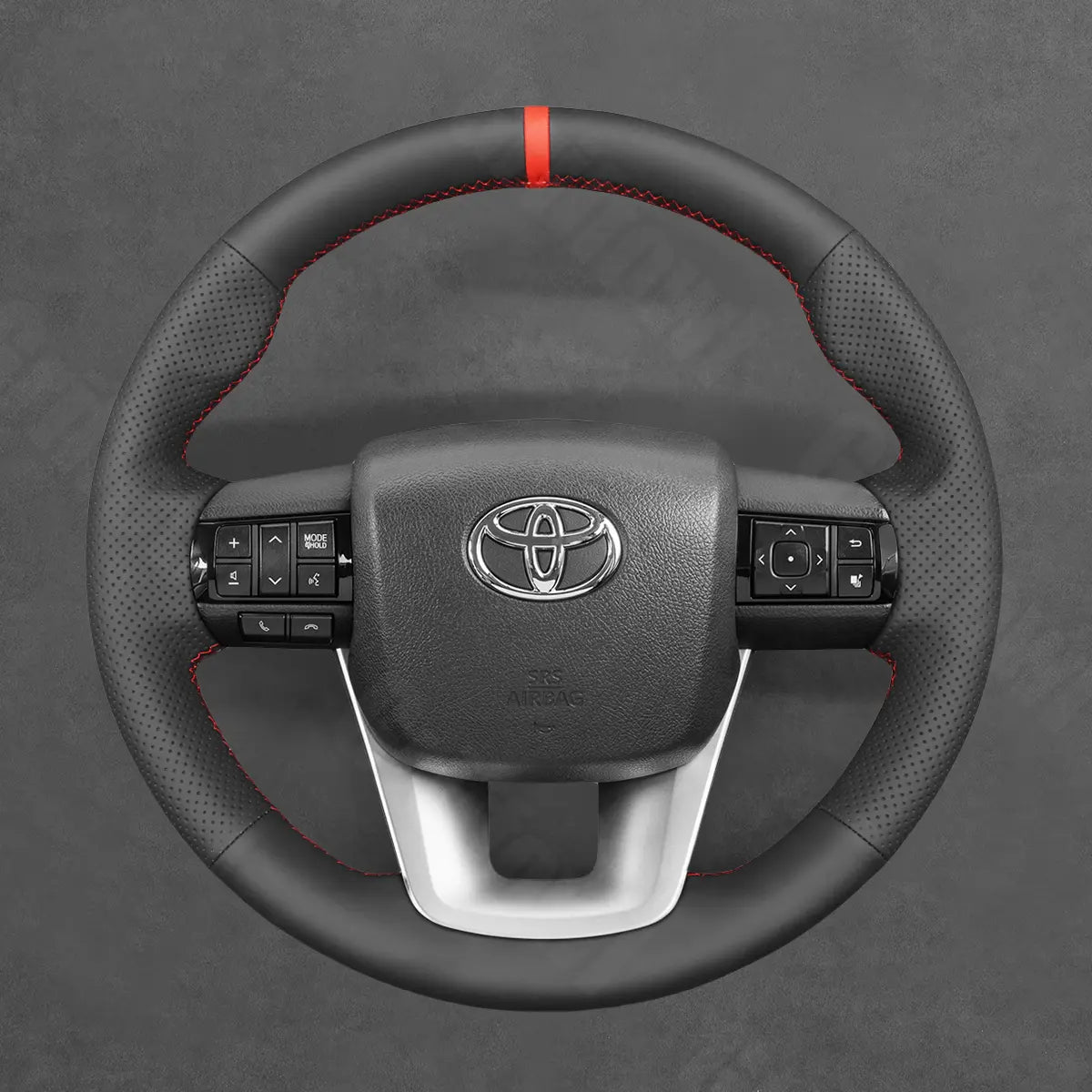 Griffowl Steering Wheel Cover for Personalized Toyota Hilux Fortuner II Land Cruiser 70 Series J76 J78 2015-2025. Turn every drive into a luxury experience.