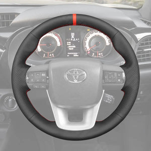 Griffowl Steering Wheel Cover for Personalized Toyota Hilux Fortuner II Land Cruiser 70 Series J76 J78 2015-2025. Turn every drive into a luxury experience.