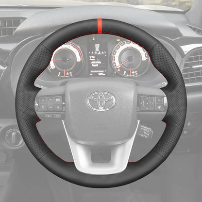 Griffowl Steering Wheel Cover for Personalized Toyota Hilux Fortuner II Land Cruiser 70 Series J76 J78 2015-2025. Turn every drive into a luxury experience.