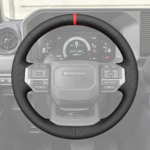 Griffowl Steering Wheel Cover for Personalized SUV Toyota Land Cruiser 2024 2025. For refined interior upgrades using our wrap and stitch kit.