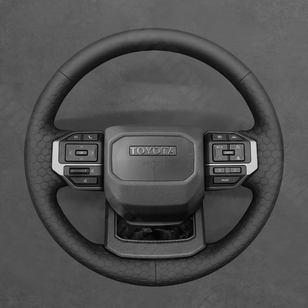 Griffowl Steering Wheel Cover for Personalized SUV Toyota Land Cruiser 2024 2025. For refined interior upgrades using our wrap and stitch kit.