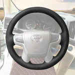 Griffowl Steering Wheel Cover for Personalized SUV Toyota Land Cruiser Prado 150 Series J150 2017-2023. Perfect for enthusiasts seeking refined interior mods.