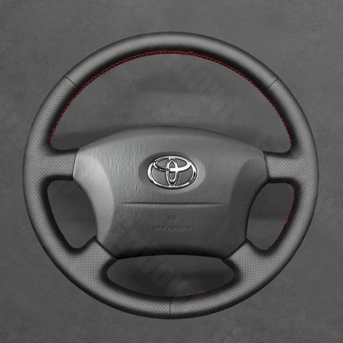 Griffowl Steering Wheel Cover for Personalized SUV Toyota Land Cruiser Prado 1996-2002. Elevate your interior with Griffowl's wrap and stitch kit.
