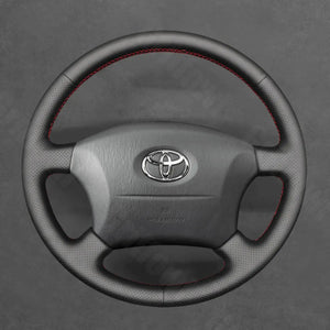 Griffowl Steering Wheel Cover for Personalized SUV Toyota Land Cruiser Prado 1996-2002. Elevate your interior with Griffowl's wrap and stitch kit.