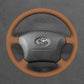 Griffowl Steering Wheel Cover for Personalized SUV Toyota Land Cruiser Prado 1996-2002. Elevate your interior with Griffowl's wrap and stitch kit.