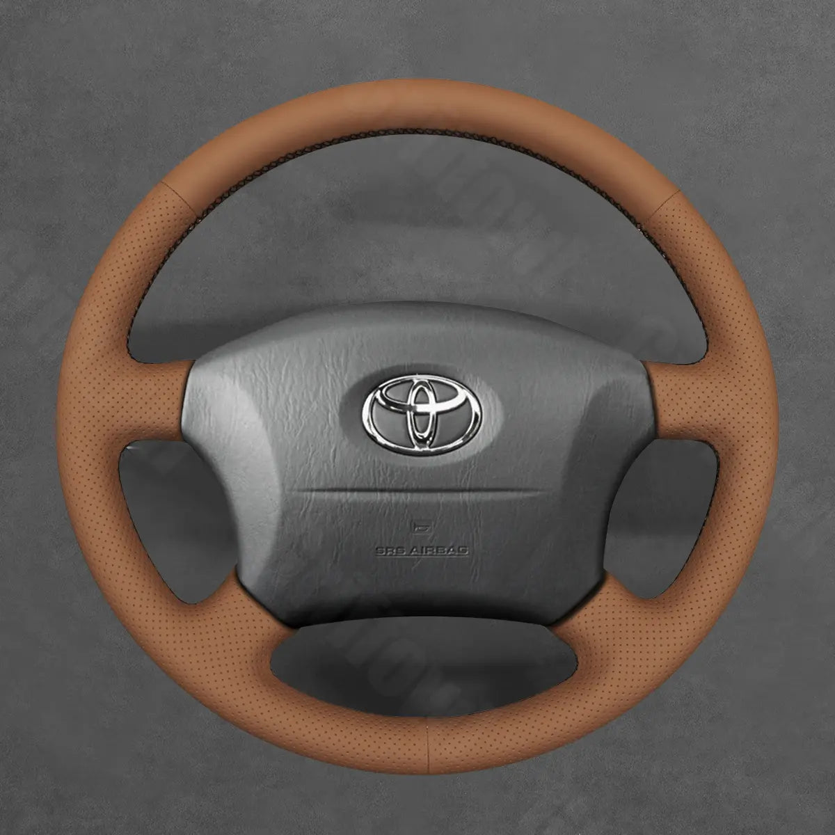 Griffowl Steering Wheel Cover for Personalized SUV Toyota Land Cruiser Prado 1996-2002. Elevate your interior with Griffowl's wrap and stitch kit.