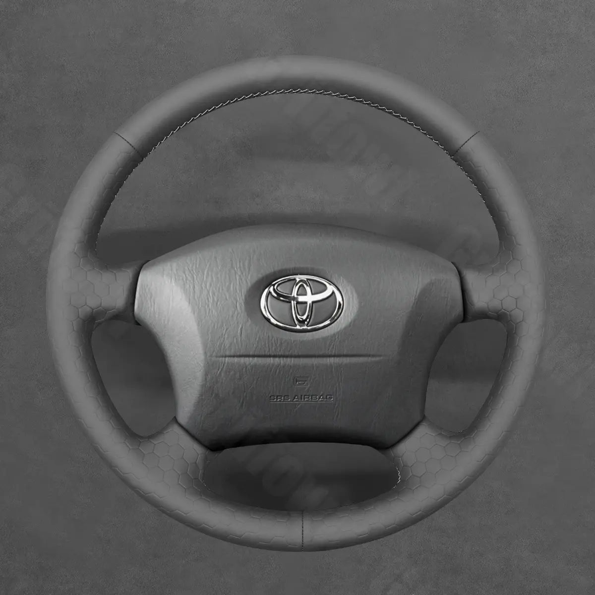 Griffowl Steering Wheel Cover for Personalized SUV Toyota Land Cruiser Prado 1996-2002. Elevate your interior with Griffowl's wrap and stitch kit.