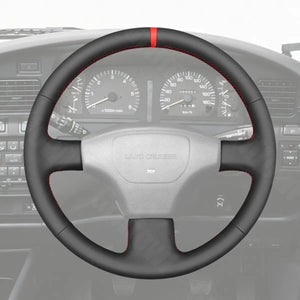 Griffowl Steering Wheel Cover for Personalized SUV Toyota LandCruiser 80 Series 1990-1997. Elevate your interior with Griffowl's wrap and stitch kit.