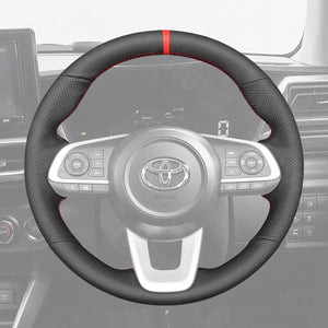 Griffowl Steering Wheel Cover for Personalized Toyota Raize Yaris 2020 2021 2022 2023 2024 2025. Elevate your interior with Griffowl's wrap and stitch kit.