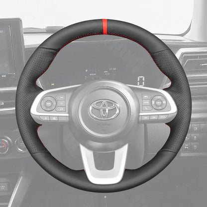 Griffowl Steering Wheel Cover for Personalized Toyota Raize Yaris 2020 2021 2022 2023 2024 2025. Elevate your interior with Griffowl's wrap and stitch kit.