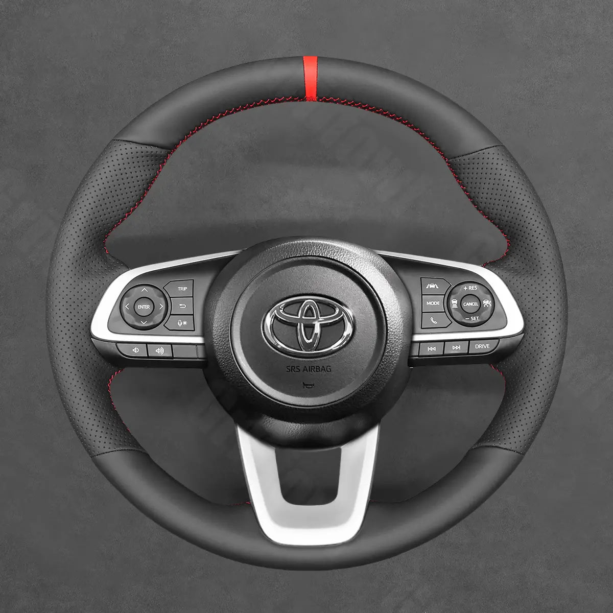 Griffowl Steering Wheel Cover for Personalized Toyota Raize Yaris 2020 2021 2022 2023 2024 2025. Elevate your interior with Griffowl's wrap and stitch kit.