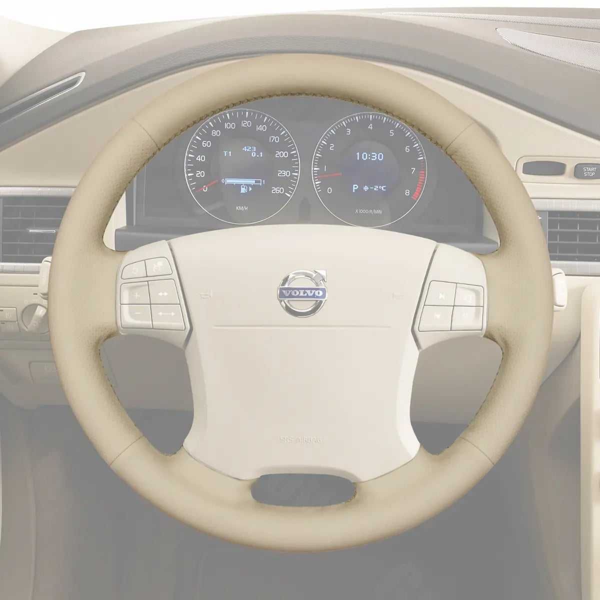 Griffowl Steering Wheel Cover for Personalized SUV Volvo XC60 2008-2013. Perfect grip with our steering wheel wrap and custom interior touch.
