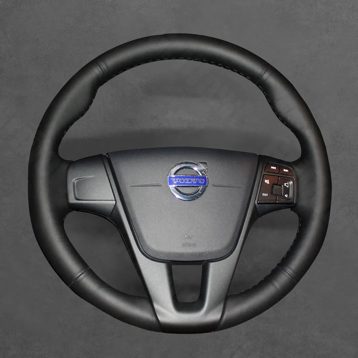 Griffowl Steering Wheel Cover for Personalized SUV Volvo XC60 2014-2017. Perfect grip with our steering wheel wrap and custom interior touch.
