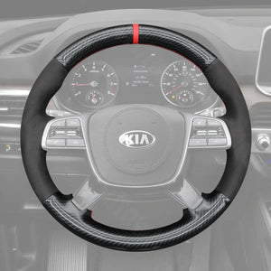 Griffowl Steering Wheel Cover for Personalized SUV kia Sorento Telluride 2019-2025. Hand-sewn kit for drivers seeking precision and comfort.
