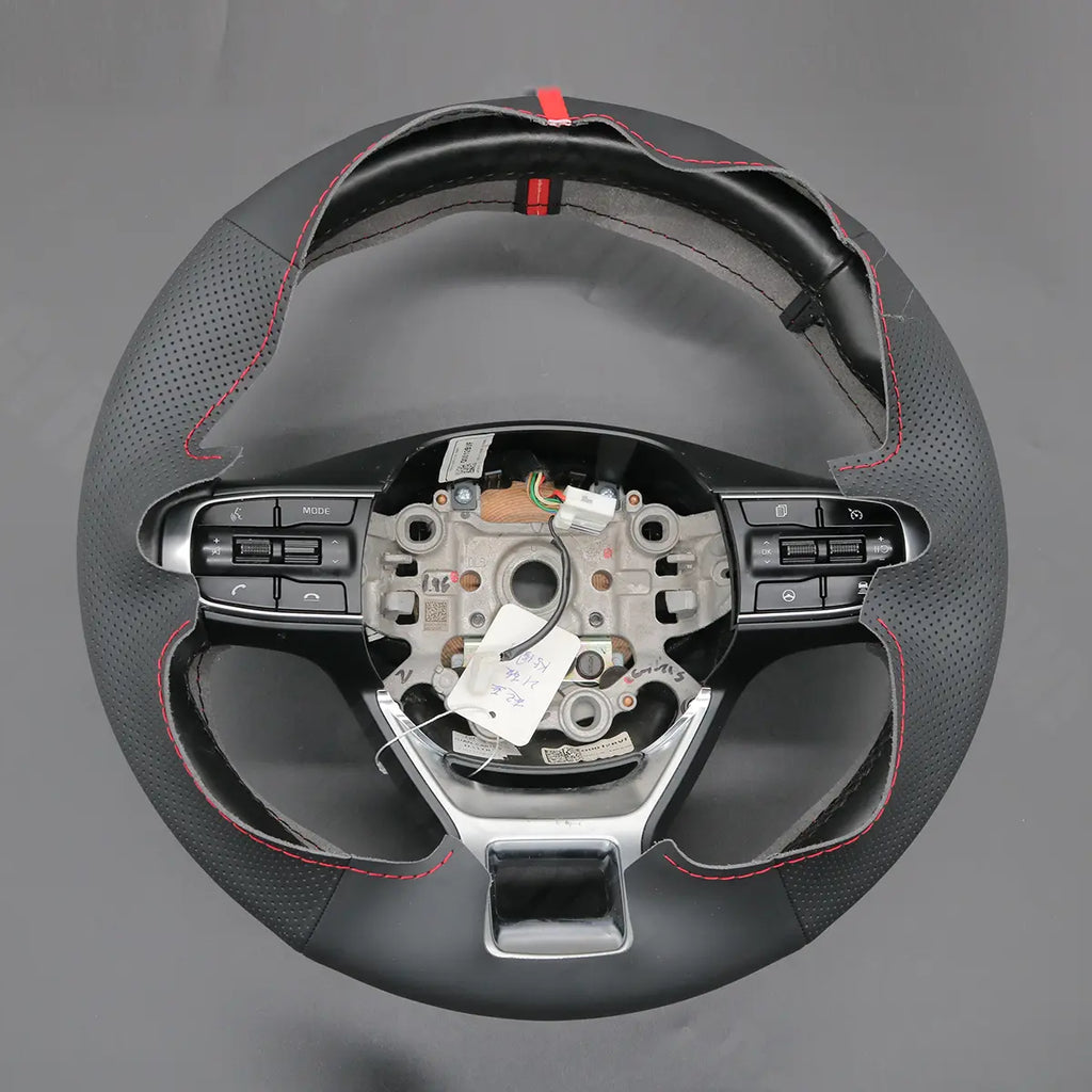 Griffowl Steering Wheel Cover for Personalized SUV kia Sportage K5 2021-2025. Griffowl's interior mod with hand-sewn DIY steering wheel kit.
