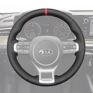 Griffowl Steering Wheel Cover for Personalized SUV kia Sportage K5 2021-2025. Griffowl's interior mod with hand-sewn DIY steering wheel kit.
