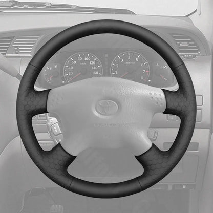 Griffowl Steering Wheel Cover for Personalized Toyota Sequoia Hilux Tundra Tacoma 1997-2004. Perfect grip with our steering wheel wrap and custom interior touch.